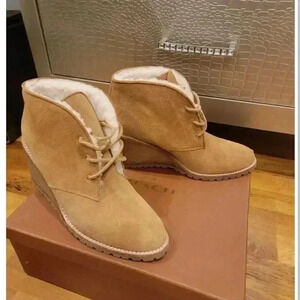 Coach suede/shearing wedges